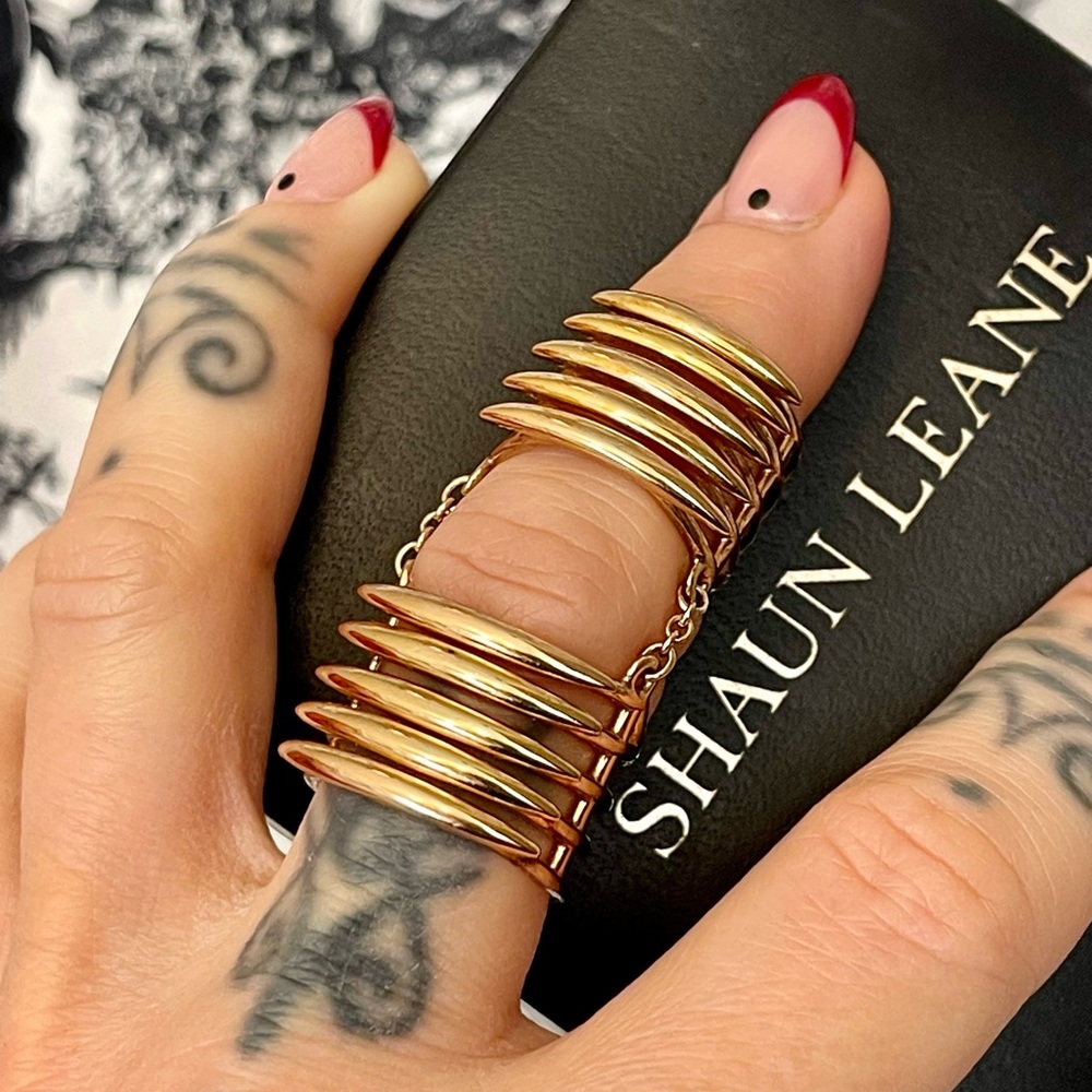 Shaun Leane Long Quill rose gold ring